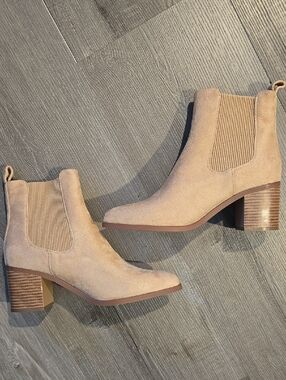 Faux Suede Ankle Boots